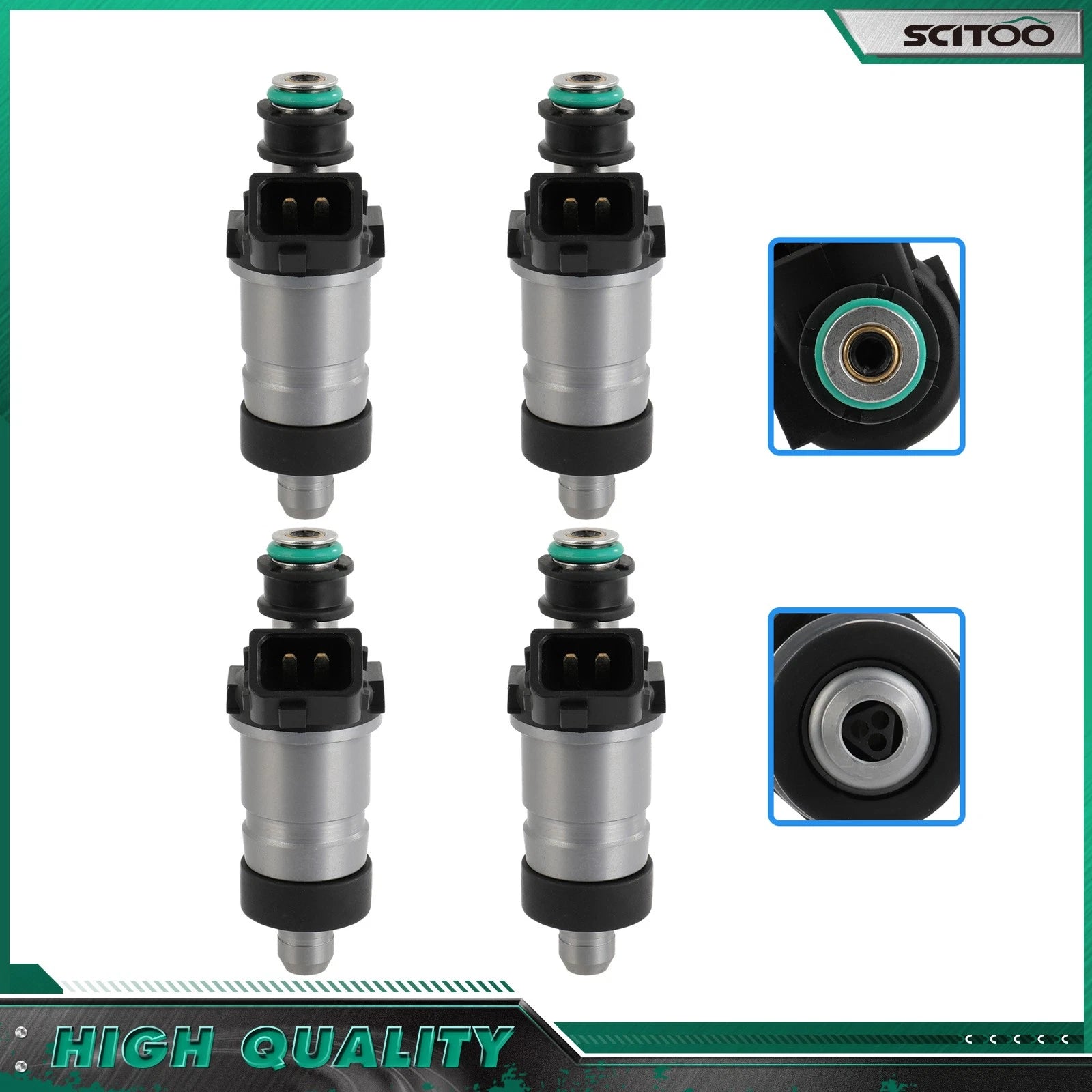 Set of 4 Fuel Injectors for Honda Accord (1998–2002) Acura CL TL (1997–1999) 3.0L