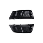 2X Fog Light Grille Lower Bumper Cover for Audi A4 B9 (2016-2018)