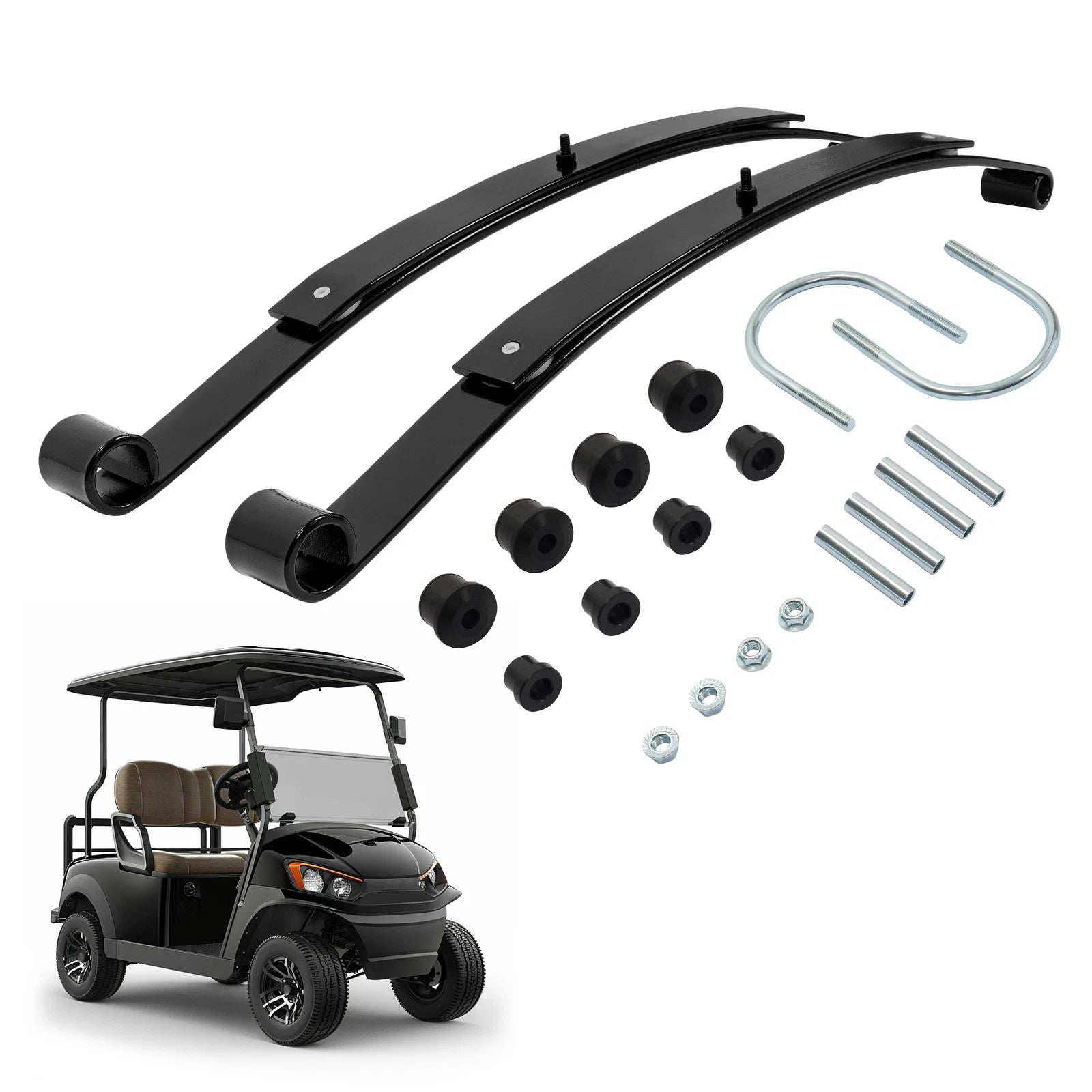 2 Leaf Spring Kit with Bushing & Sleeves for EZGO RXV Golf Carts (2008–UP)