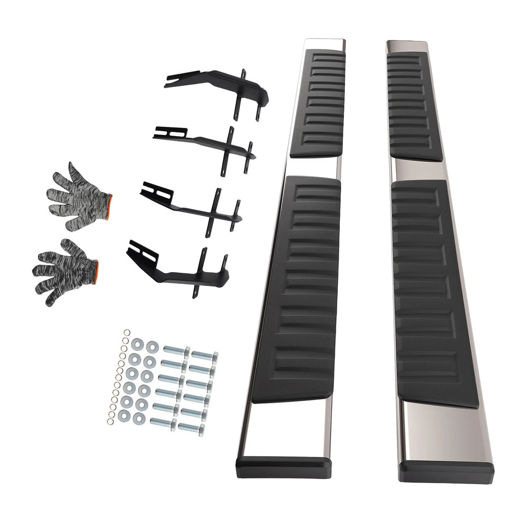 6" Running Boards Side Steps for Ford F-150 Super Cab (2015–2026) Stainless Steel
