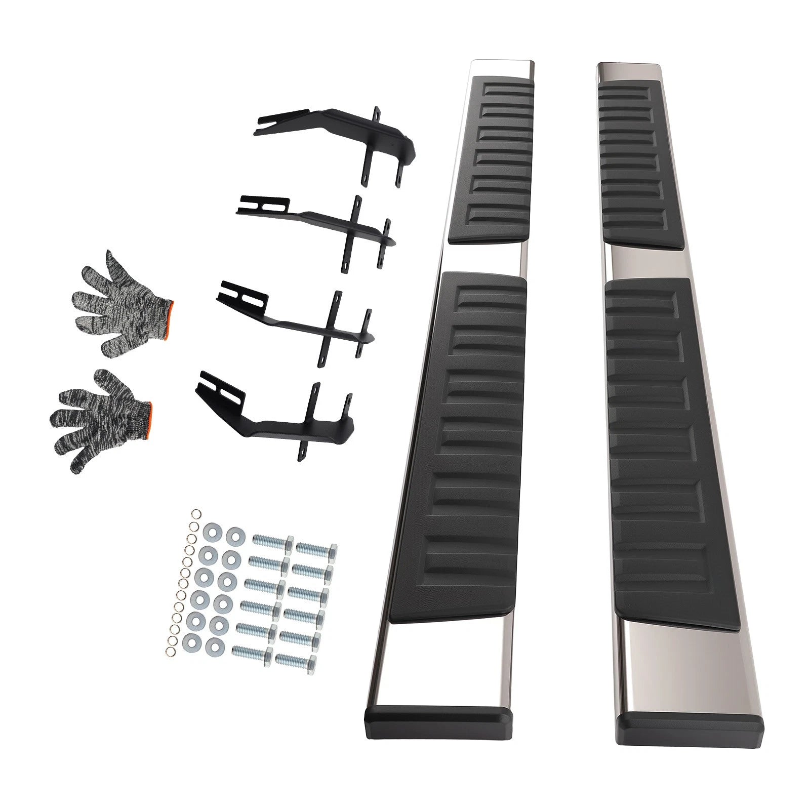 6" Running Boards Side Steps for Ford F-150 Super Cab (2015–2026) Stainless Steel