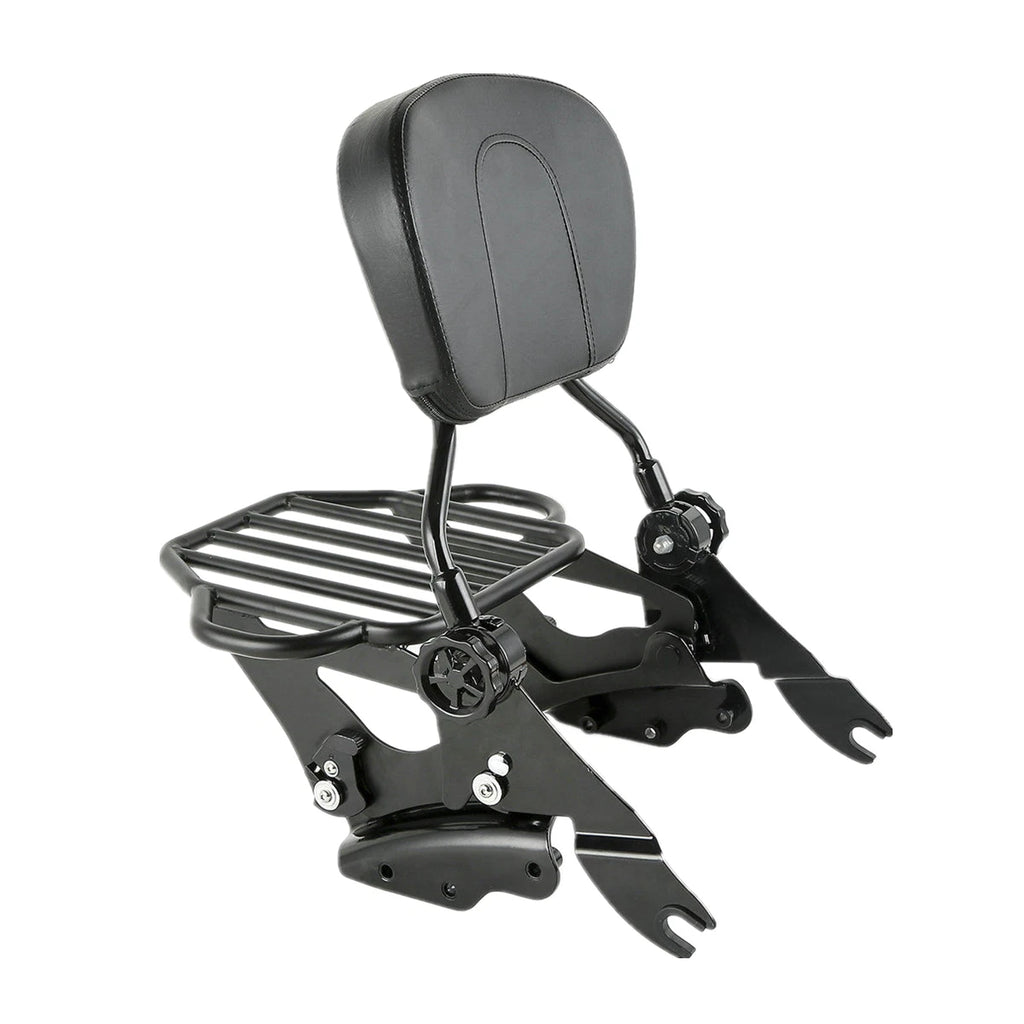 Sissy Bar Luggage Rack & 4 Point Docking for Harley Touring (2009–2013)