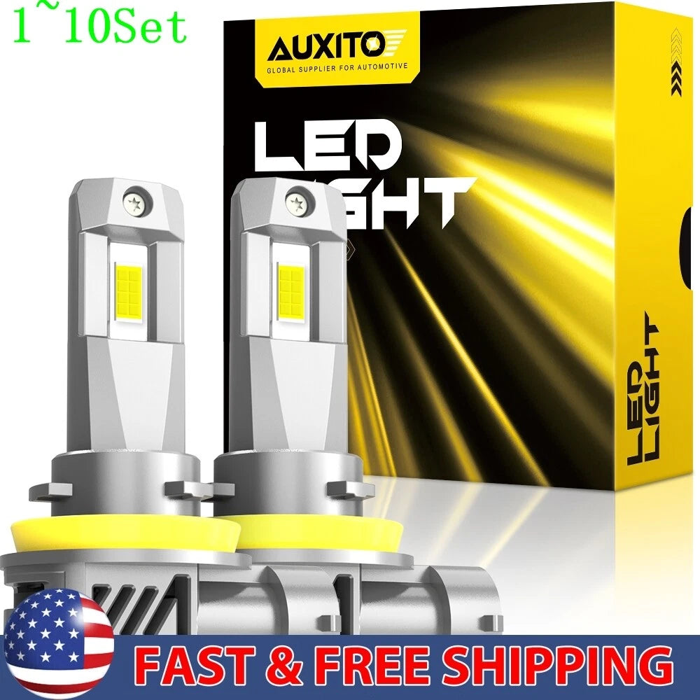 H11 LED Headlight Bulbs for Vehicles (1-10 Set)