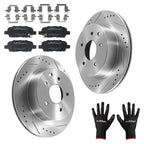 Rear Brake Rotors & Ceramic Pads Set for Nissan Rogue (2014–2020) X-Trail (2005–2006)