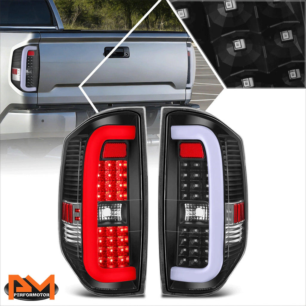 3D LED Tube Bar Tail Light for Tundra (2014–2021) Black Housing