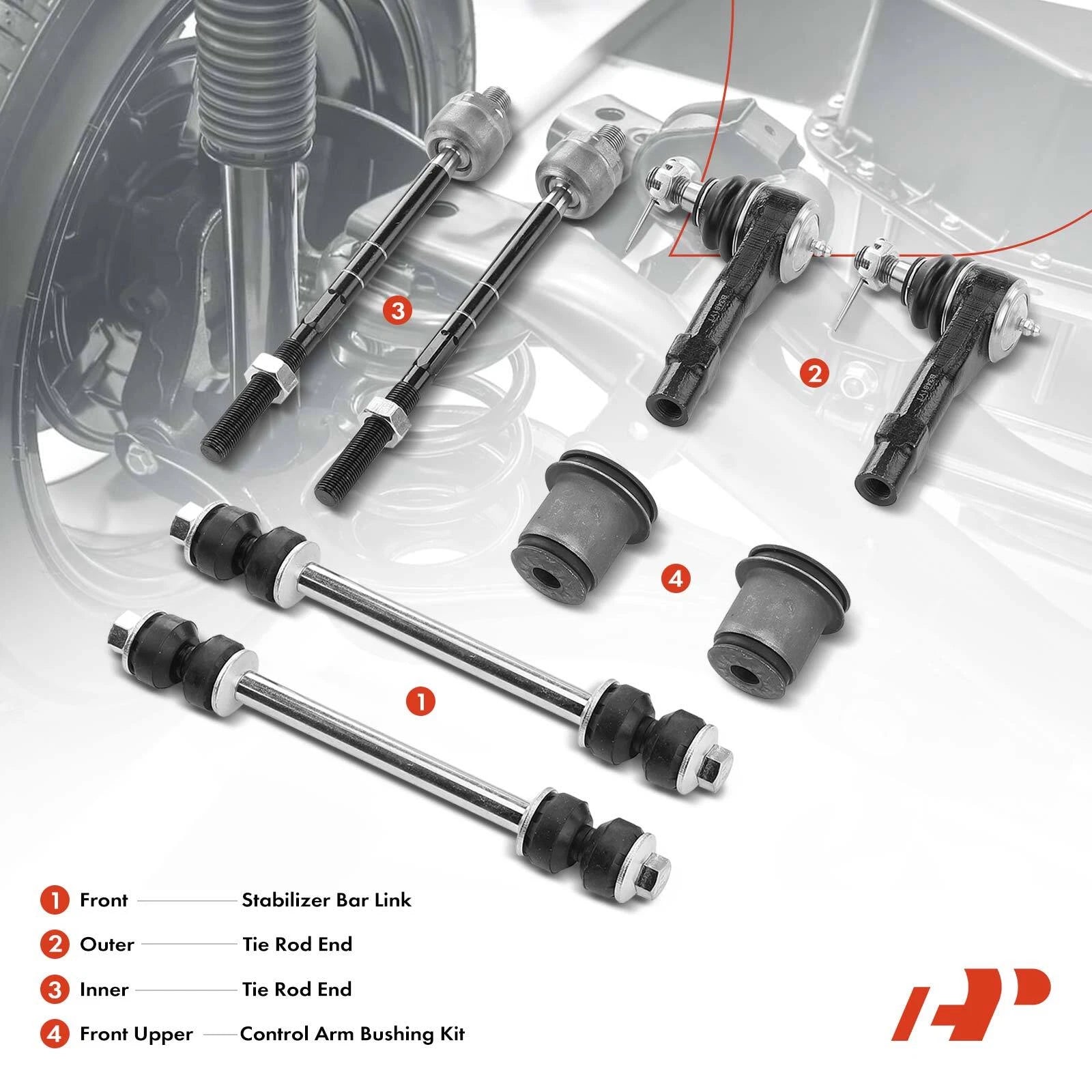 8x Sway Bar & Tie Rod End for Ford Explorer Ranger (1991–2011)