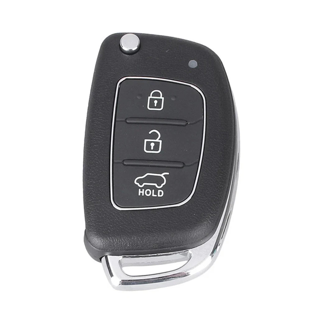 Flip Remote Key Fob Case Shell for 2013-2014 Hyundai Santa Fe (3 Buttons)
