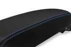 Leather Console Lid Armrest Cover for Hyundai Kona (2018–2020) Blue Stitch