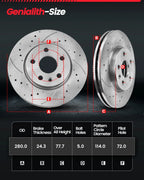 Front Disc Rotors & Ceramic Brake Pads for Jeep TJ Wrangler (1999–2006)