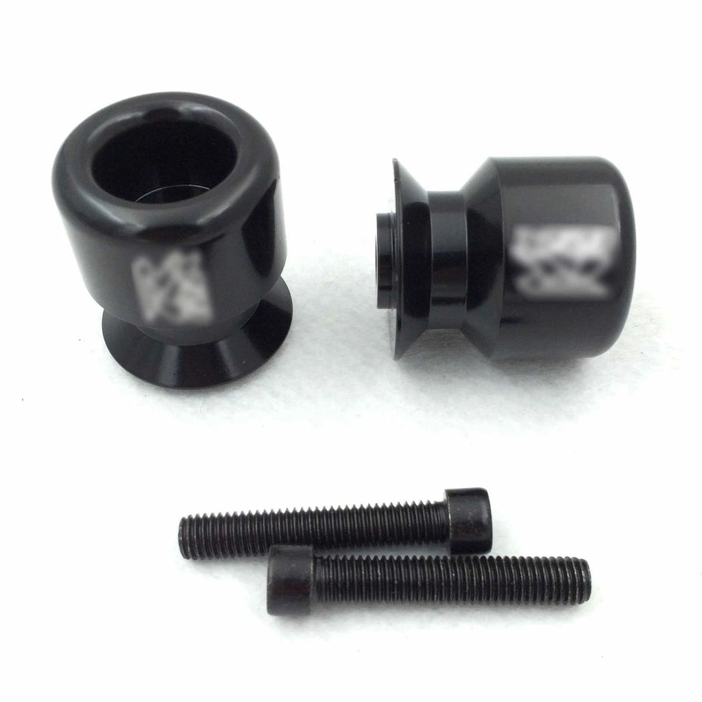 Set of 2 Swingarm Spool Sliders for Suzuki GSXR600 GSXR750 GSXR1000 GSXR1100 (Black)