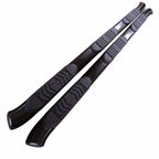 Blk 5in Oval Straight w/Step Pads Step Nerf Bar for 15-19 F-150/250/350 Ext Cab
