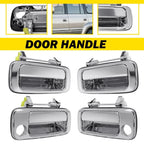 Set of 4 Chrome Door Handles for Toyota Land Cruiser 80 Series (1990–1998)
