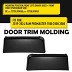 Pair Door Trim Molding for Ram ProMaster 1500 2500 3500 (2019–2024)