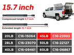 2pc Gas Struts with Spike 15.7" 45lbs for Pickup Toolbox Lid Door