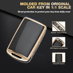 Smart Key Case Skin w/Keychain for Mazda 3 6 CX-5 CX-30 Miata (2019-2024)
