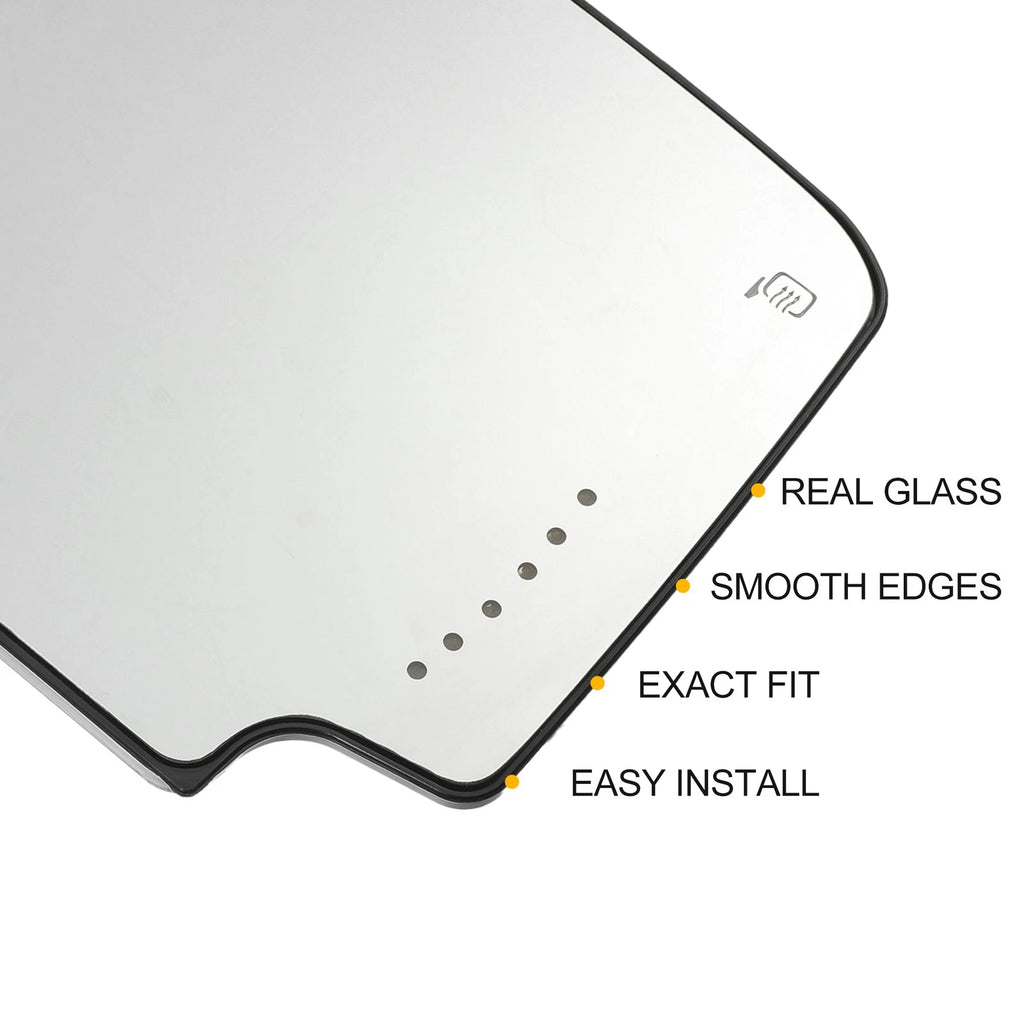 Heated Right Upper Side Rearview Mirror Glass for Chevrolet Silverado 