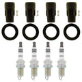 Set of 4 NGK Iridium IX Spark Plugs & Coil Boots for 200 Compass Journey Sebring (2007–2010)