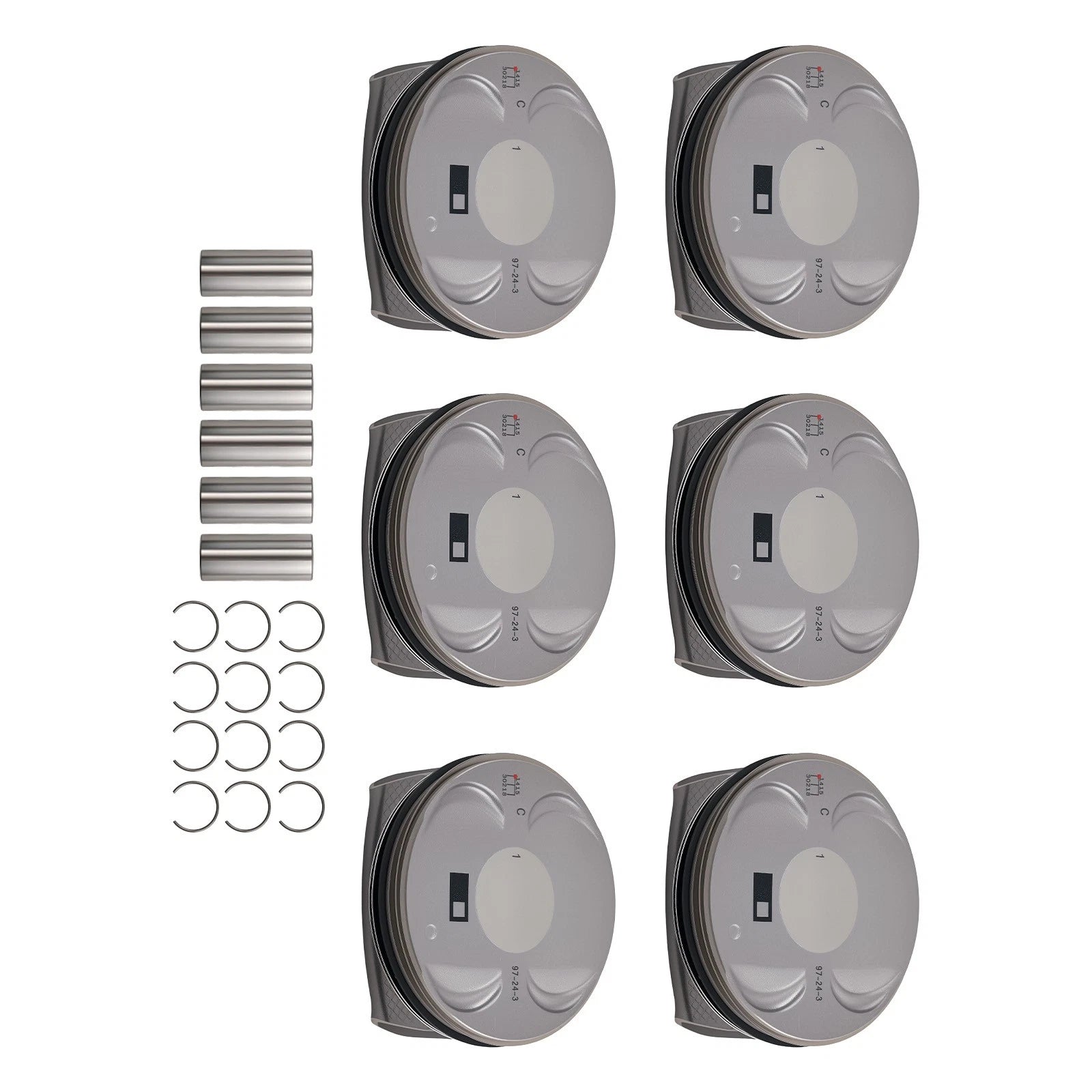 6x Pistons for Jeep Grand Cherokee, Dodge Durango 3.6L V6 (2011–2018)