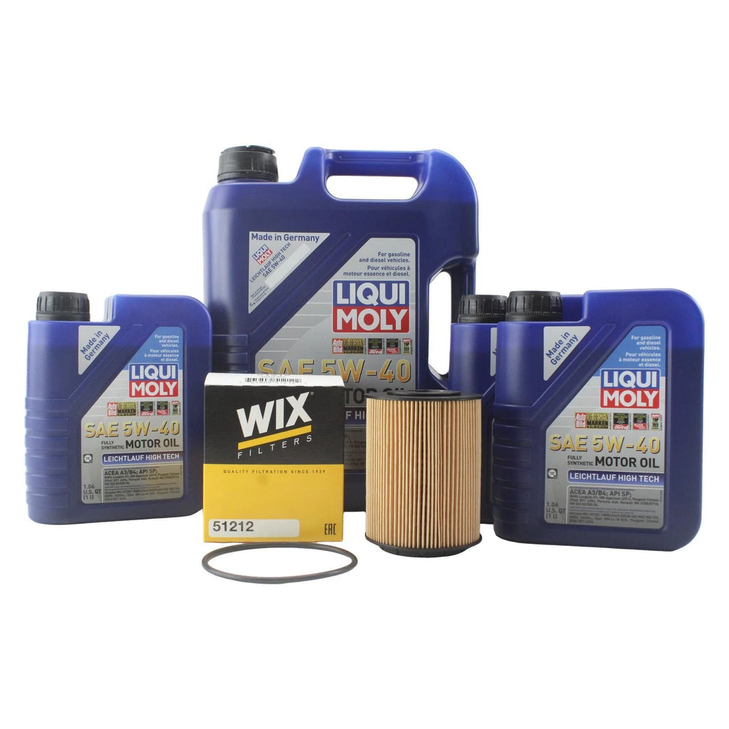 Engine Oil Change Kit 5W40 for Audi A8 Quattro (2000–2002) - 8L Liqui Moly, Wix