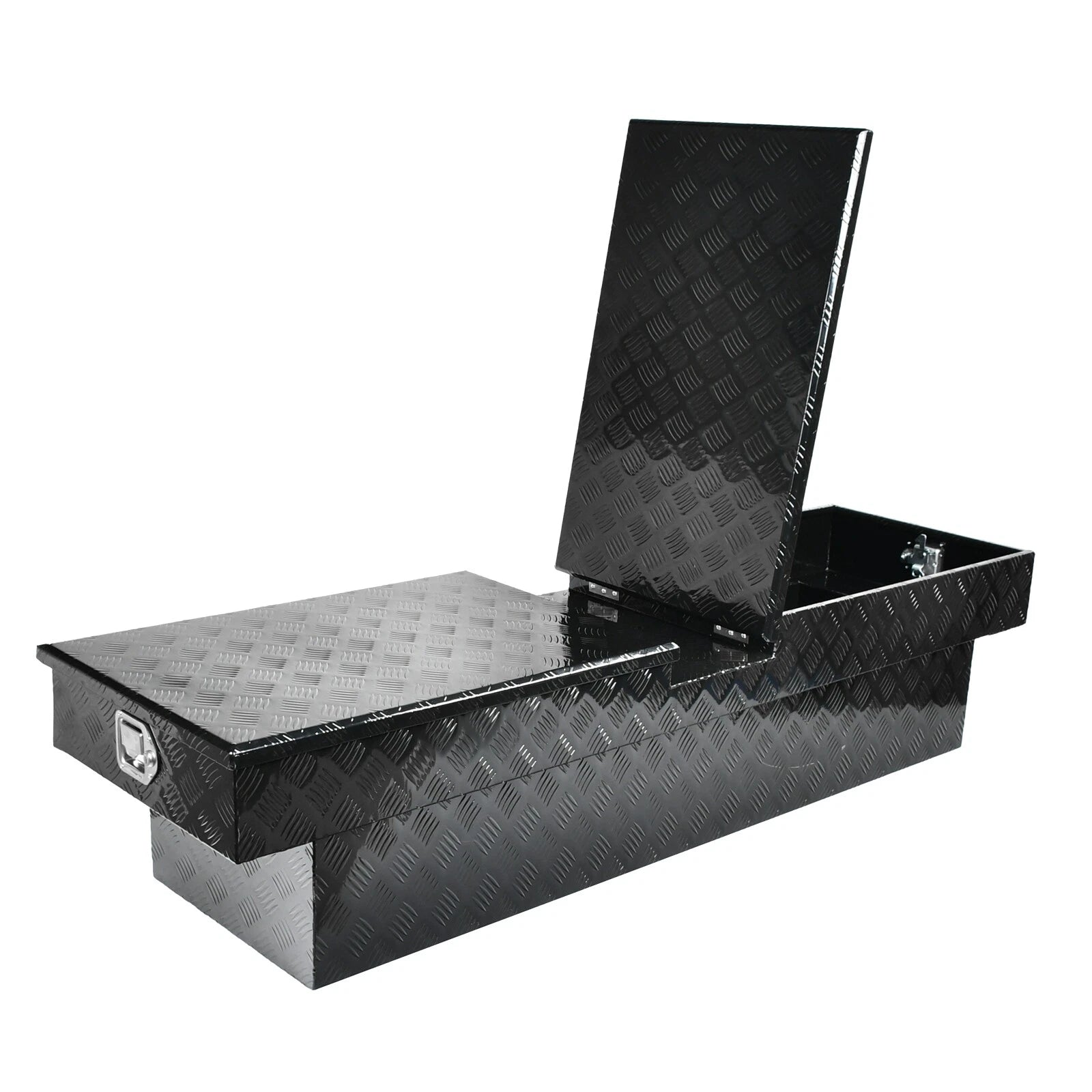 69" Aluminum Double Lid Gull Wing Tool Box for Truck Pickup
