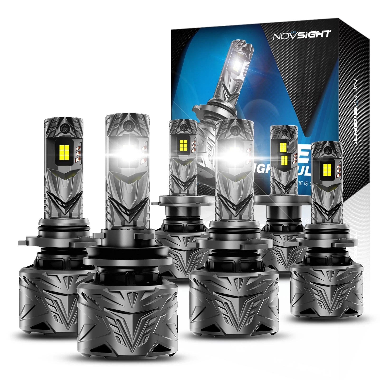 Set of 2 H11 9005 9006 9012 H13 LED Headlight Bulbs for