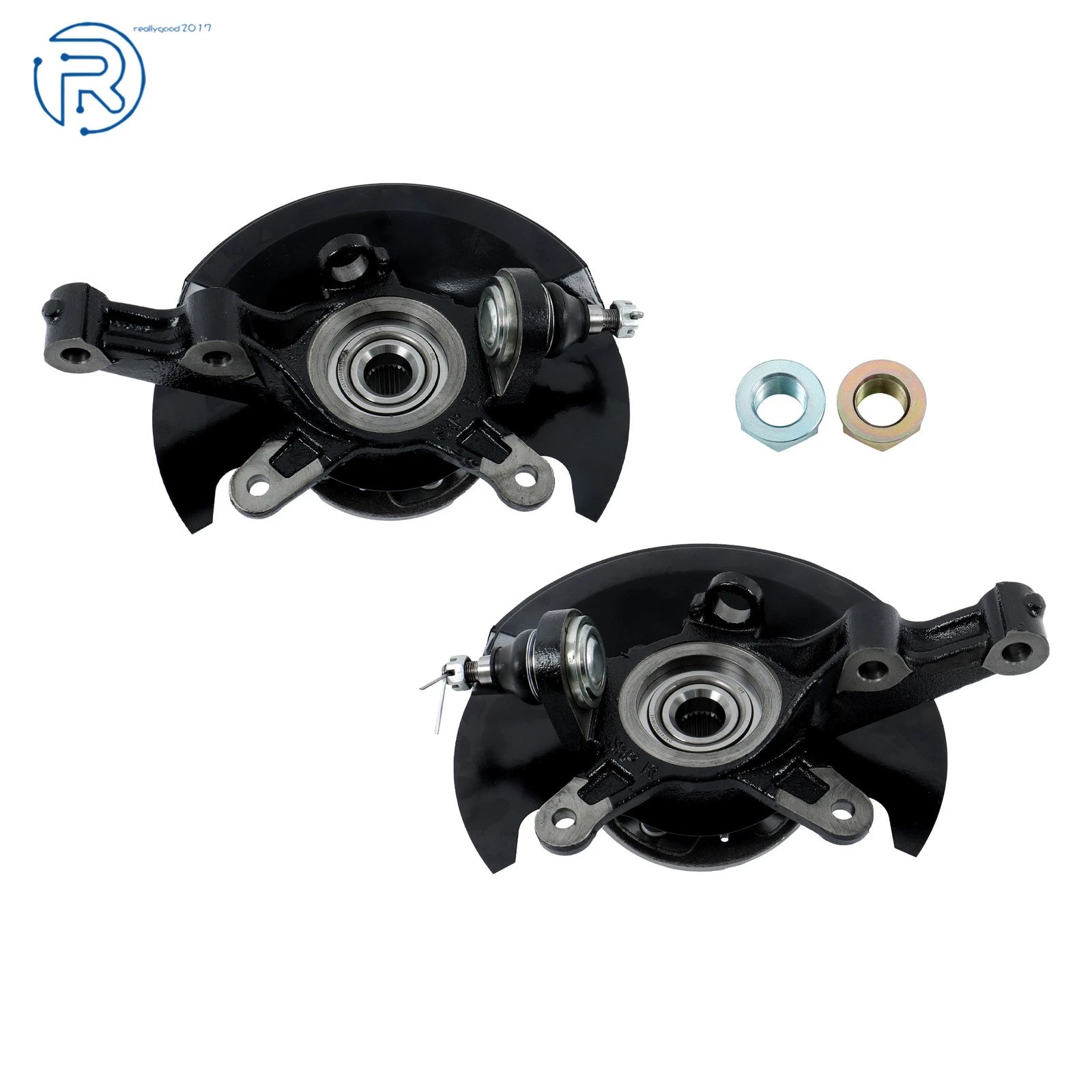 Set of 2 Front Wheel Hub & Bearing Knuckle Assembly for Honda Civic (2003–2005)