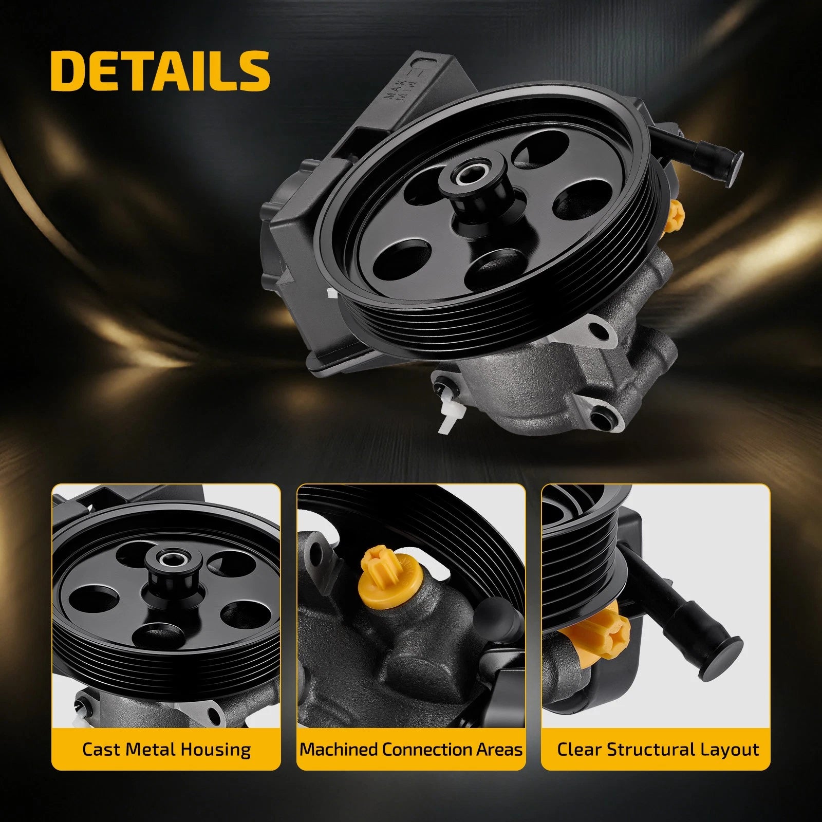 Power Steering Pump with Pulley and Reservoir for Ford Focus (2006–2011)