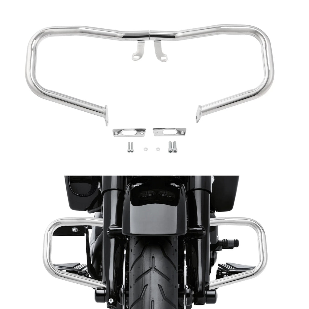 Chrome Chopped Engine Guard Highway Crash Bar for Harley Touring (2014–2023)