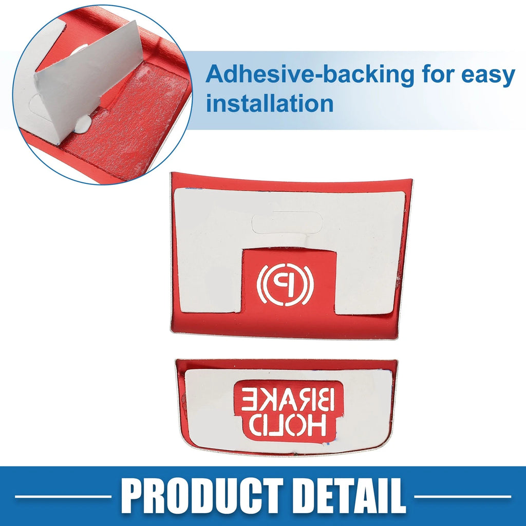 2pcs Handbrake Button Sticker for Honda HR-V (2016–2020) Red
