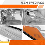 Passenger Side Chrome Amber Headlight for Ford Escape (2013–2016)