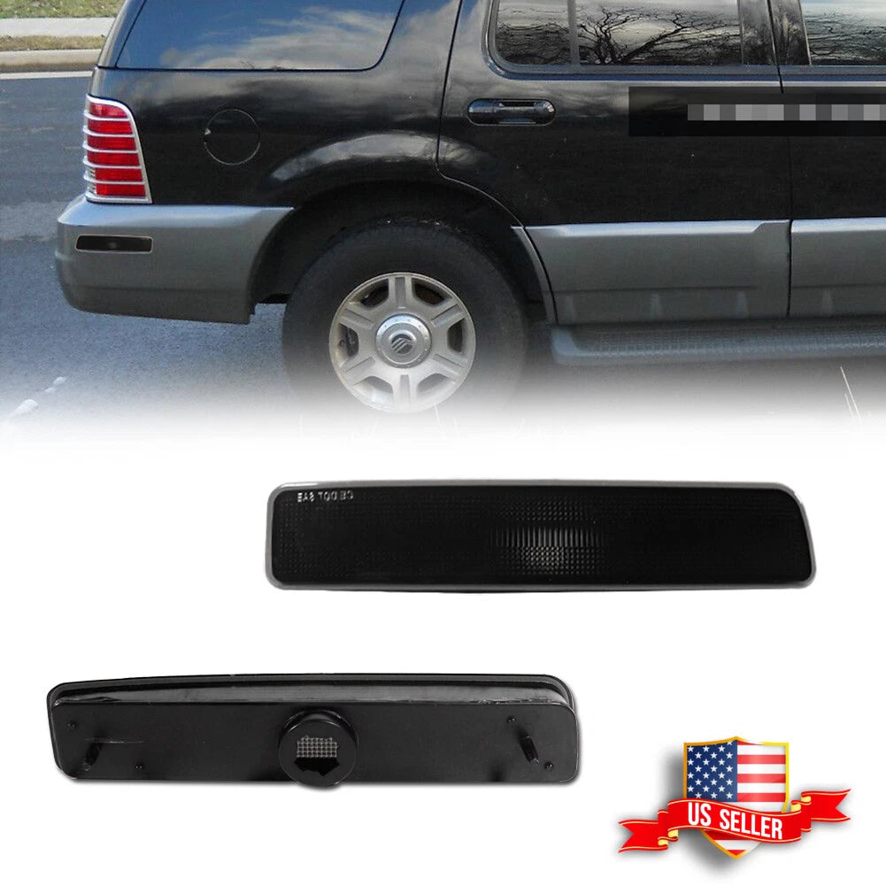 2X Smoked Rear Bumper Side Markers for Mercury Mountaineer (2002–2010)