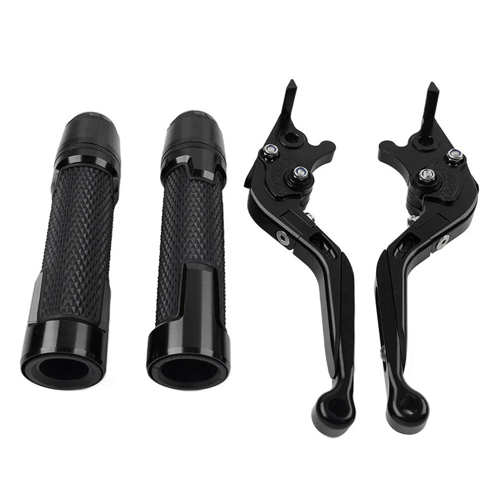 Black Extendable Brake Clutch Levers Grip Set for Ducati Monster (2009-2015)