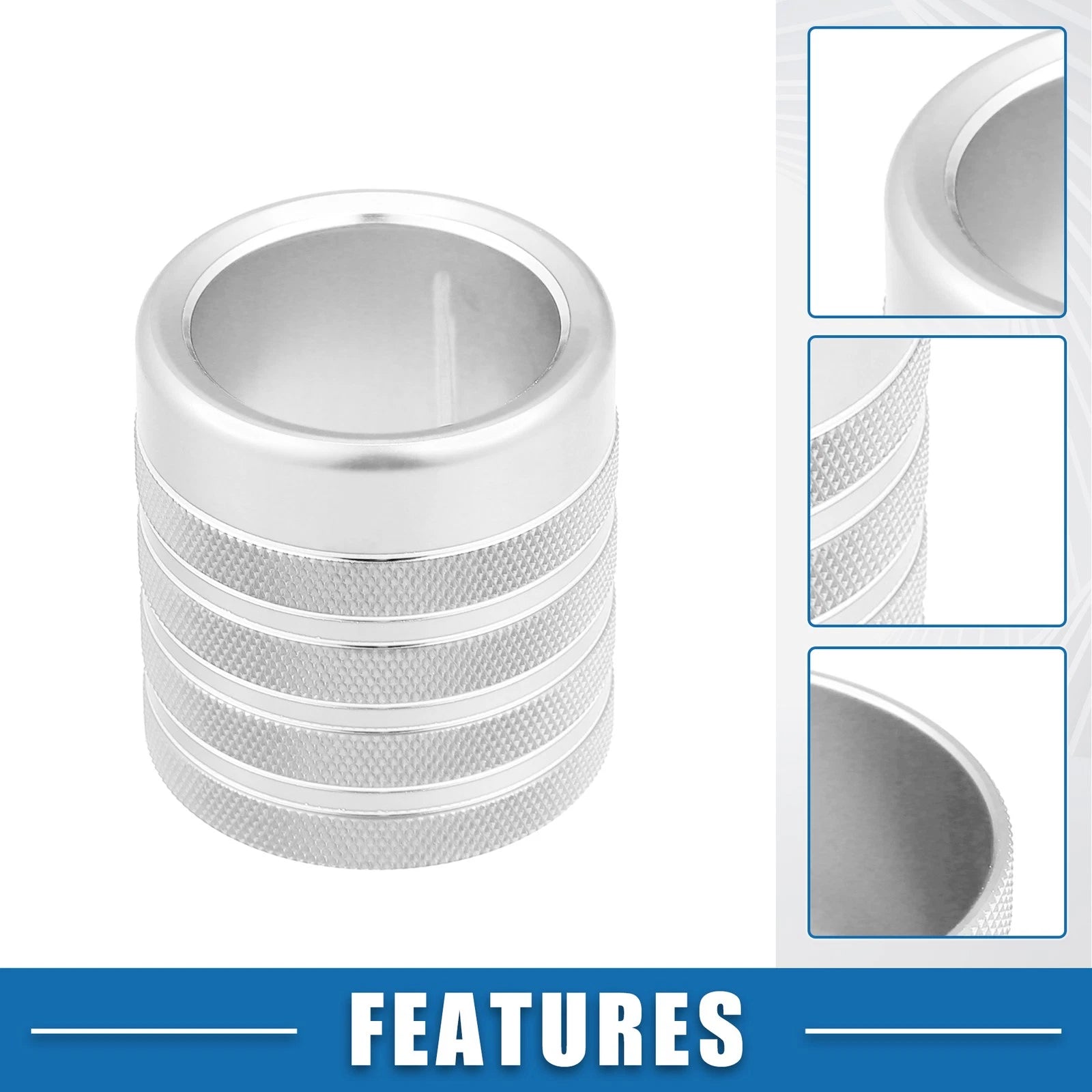 4WD Drive Gear Shifter Knob Cover Trim for Toyota 4Runner (2010–2020) Silver Tone