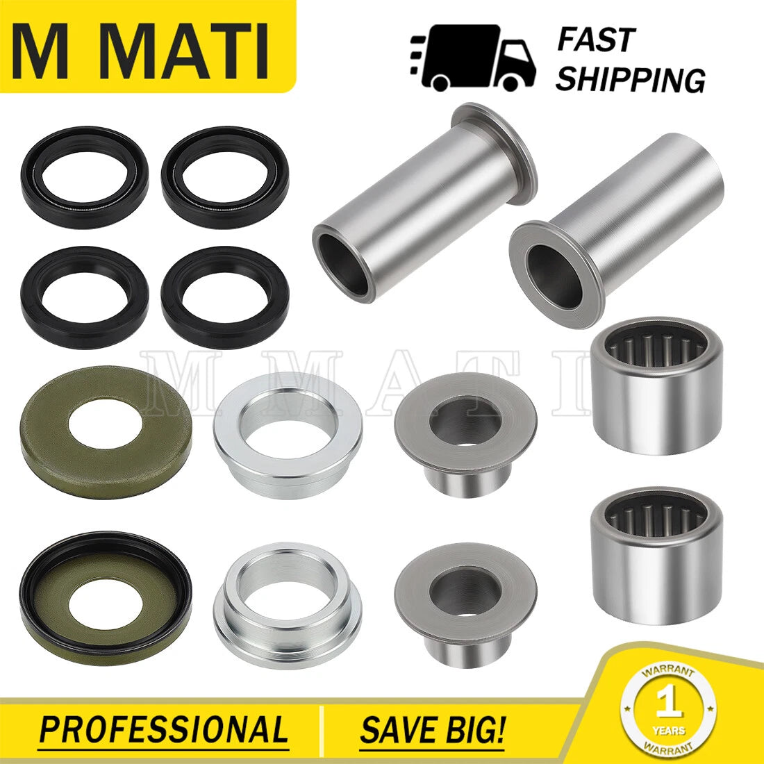 Swing Arm Bearing Seal Rebuild Kit for QuadRacer LT250R (1985–1992), LT500R (1987–1990)