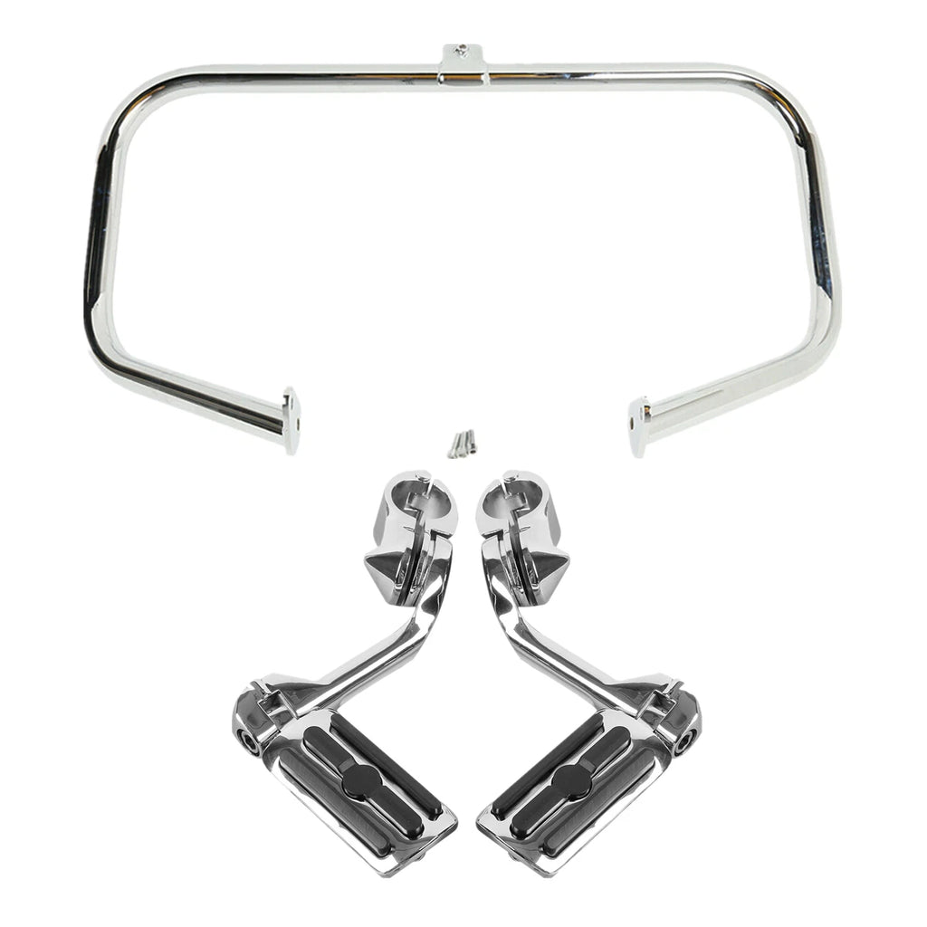 Engine Guard Crash Bar Footpegs & Mount for Harley Touring Electra Glide (1997–2008)