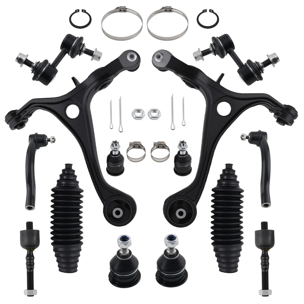 Front Lower Control Arms w/ Ball Joints Tie Rods Kit for Honda Accord (2003–2006)