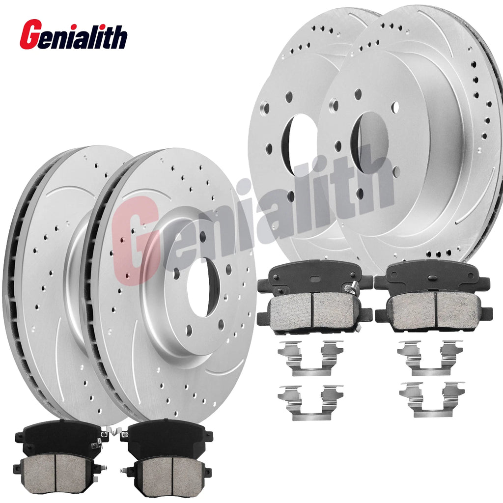 Front & Rear Brake Rotors + Ceramic Brake Pads for Nissan Murano (2005–2007)