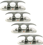 Set of 4 Folding Flip-up Cleats for Marine Boat Dock (Heavy Duty Stainless Steel)