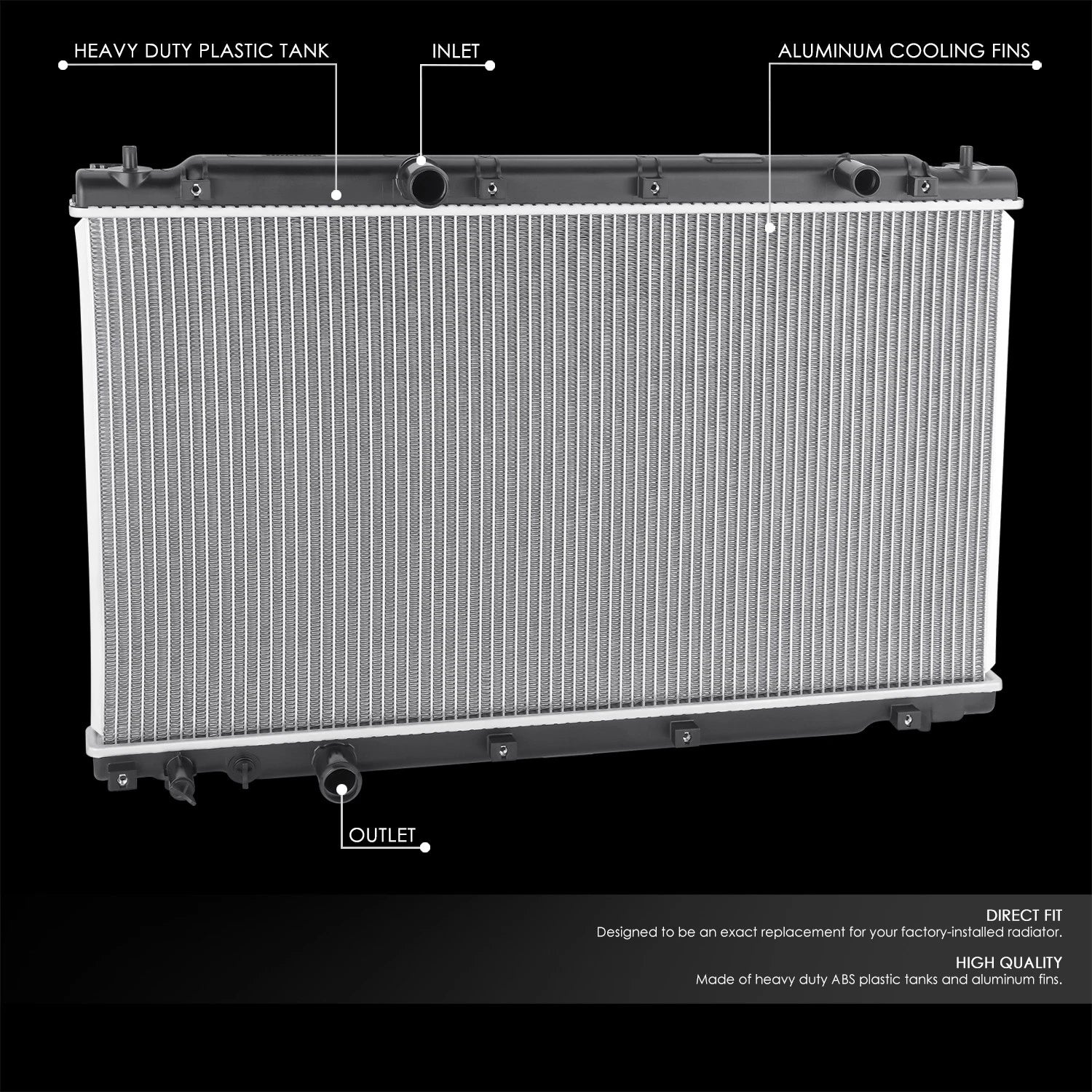 Aluminum Core Cooling Radiator for Honda CR-V 2.4L (2017–2019) DPI 13644