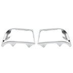 Chrome Mesh Grille Headlight Bezels for Ford F150 F250 F350 Bronco (1992–1997)