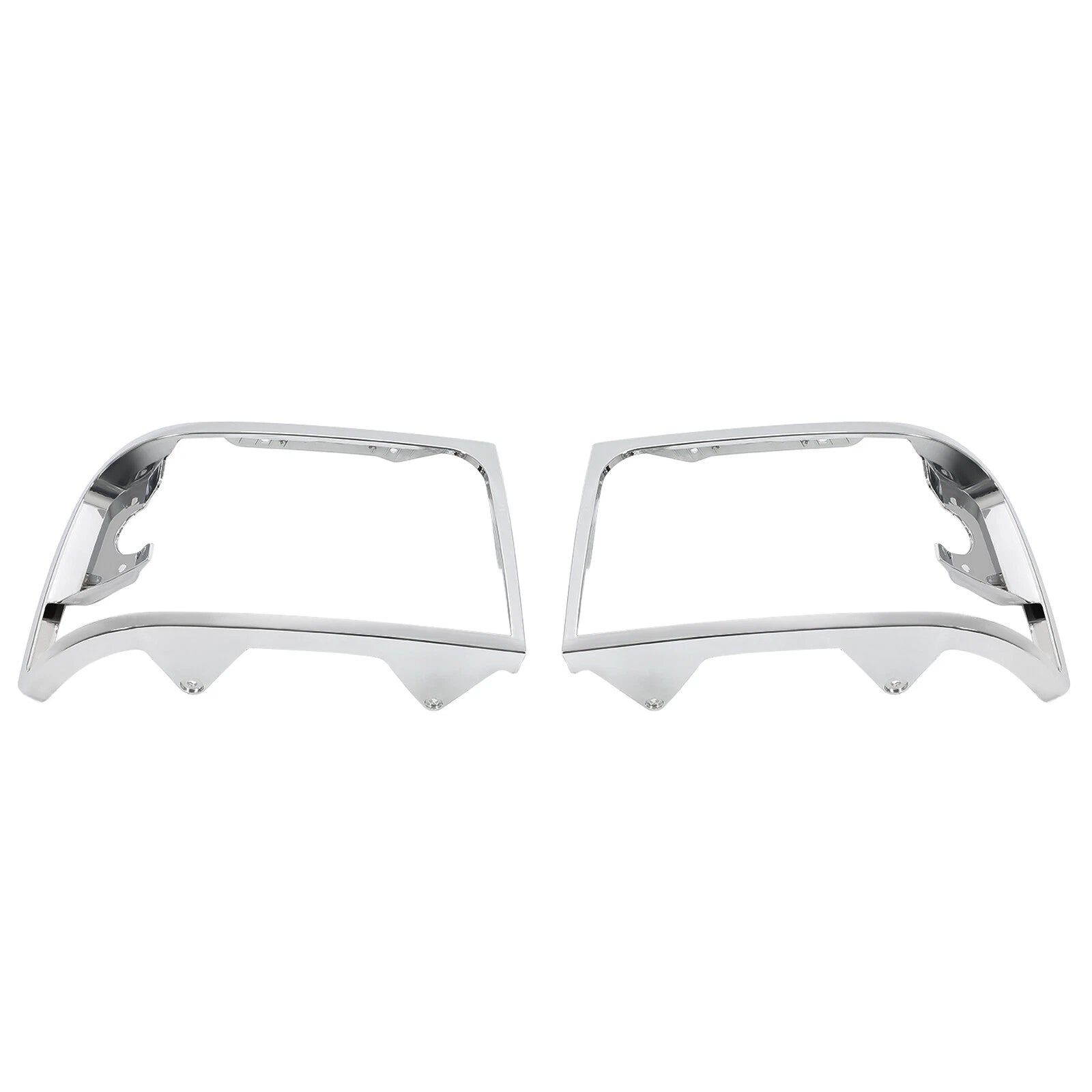 Chrome Mesh Grille Headlight Bezels for Ford F150 F250 F350 Bronco (1992–1997)
