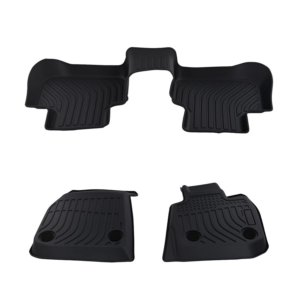 Set of 2 Black Anti-Slip TPE Floor Mats for BMW X3 X4 (2018–2025)