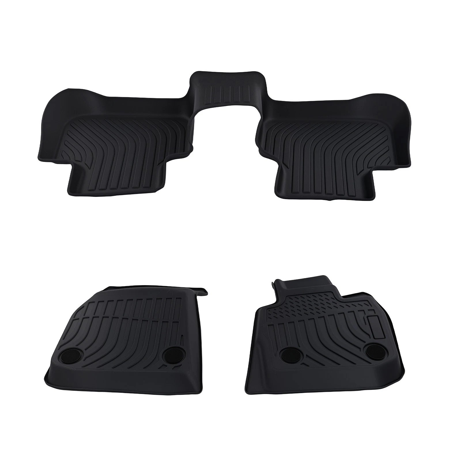 Set of 2 Black Anti-Slip TPE Floor Mats for BMW X3 X4 (2018–2025)