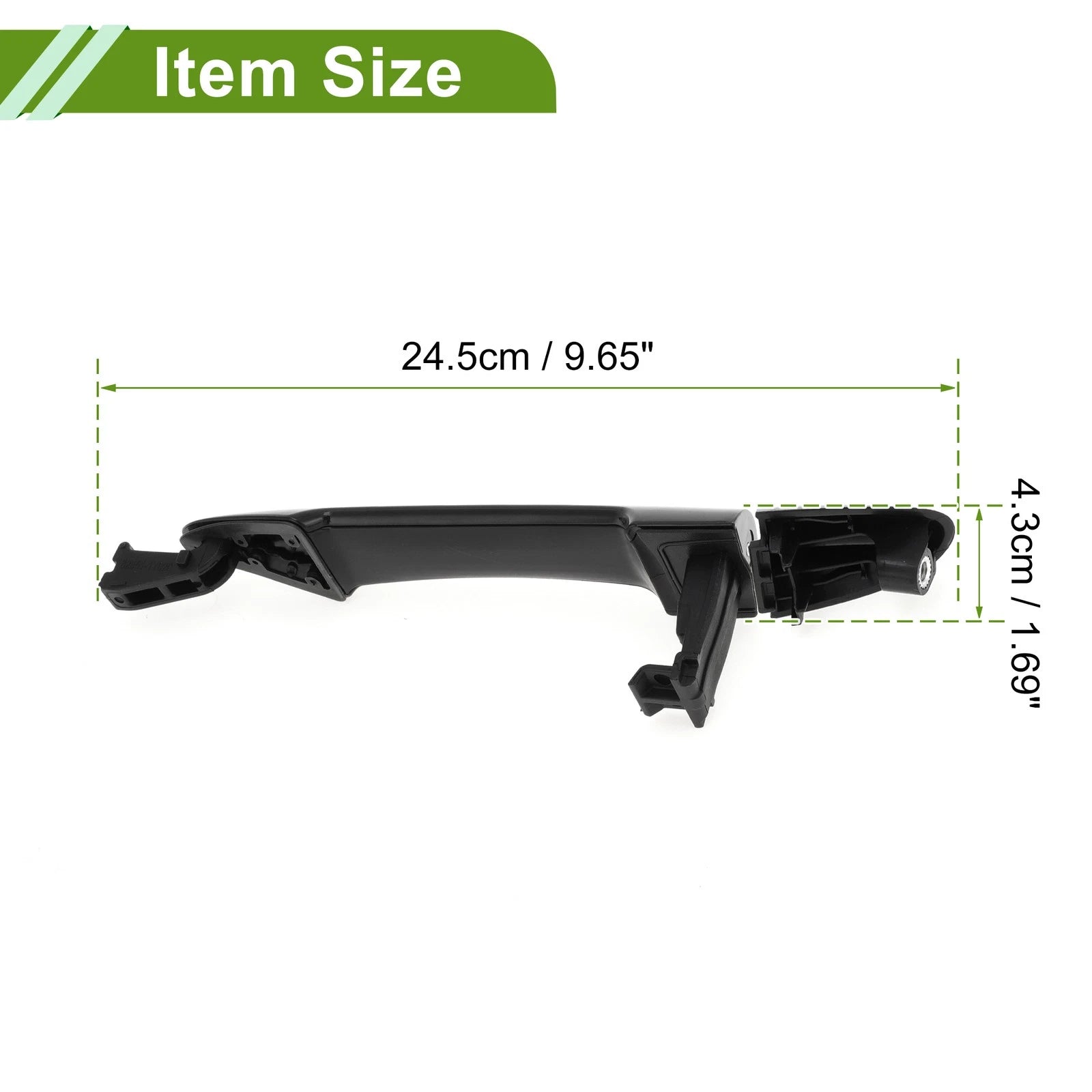 Exterior Door Handle for Kia Picanto (2011–2016) Black Rear Right
