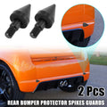 2pcs Black Rear Bumper Protector Guard for Mercedes-Benz Smart Fortwo (2007–2014)
