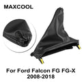 Set of 2 Black Leather T-Bar Handbrake Boot Covers for Ford Falcon (2008–2018)