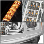 LED Tube Projector Headlight for Grand Cherokee (2011–2013) + Tool Box Chrome