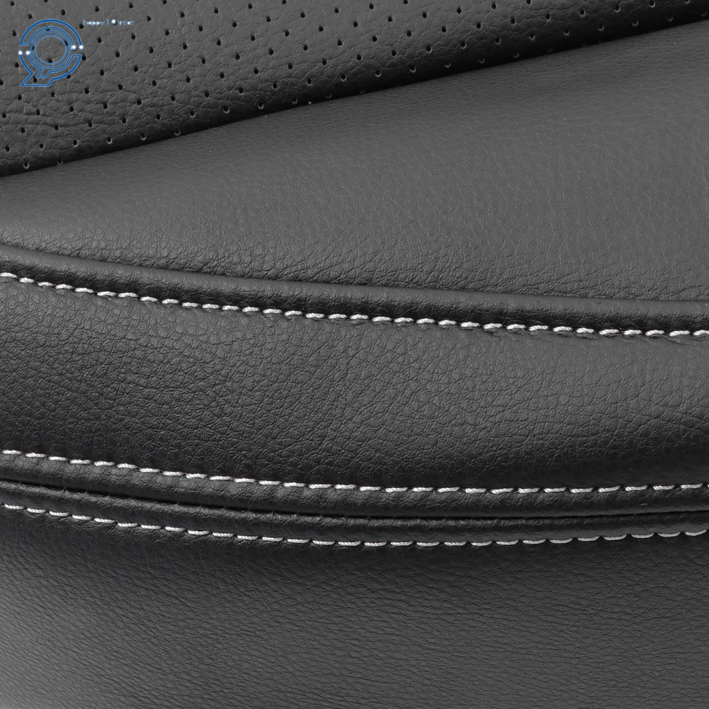 Black Leather Perforated Passenger Bottom Seat Cover for Chevy Camaro (2010–2015)