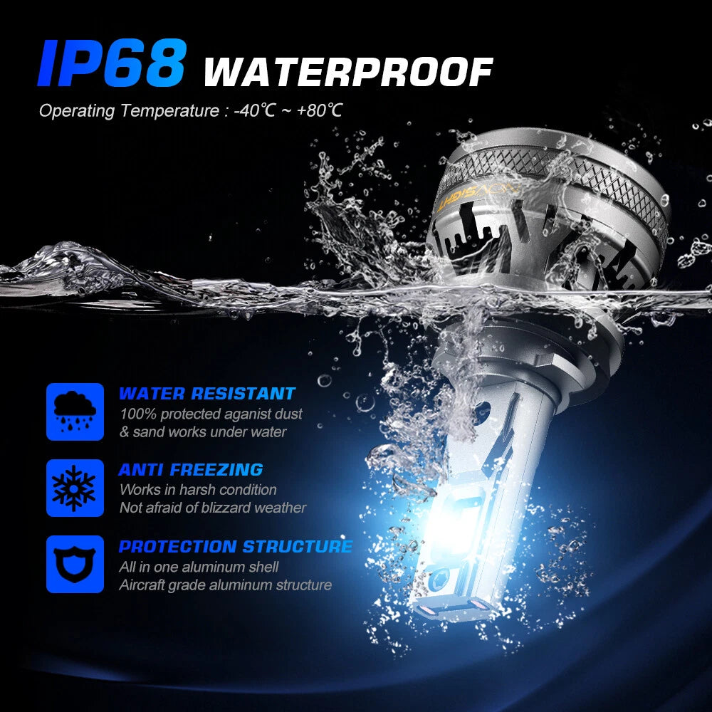 H11 H8 LED Headlight Bulbs for 6500K 22000LM