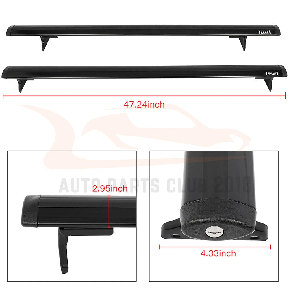 Cross Bar for Jeep Compass (2011–2017) Aluminum Roof Rack Kit